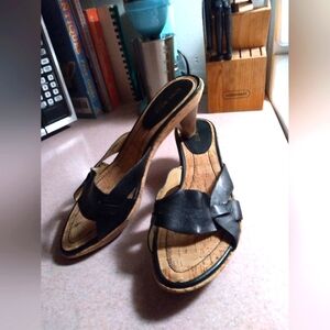 Nine West leather slides